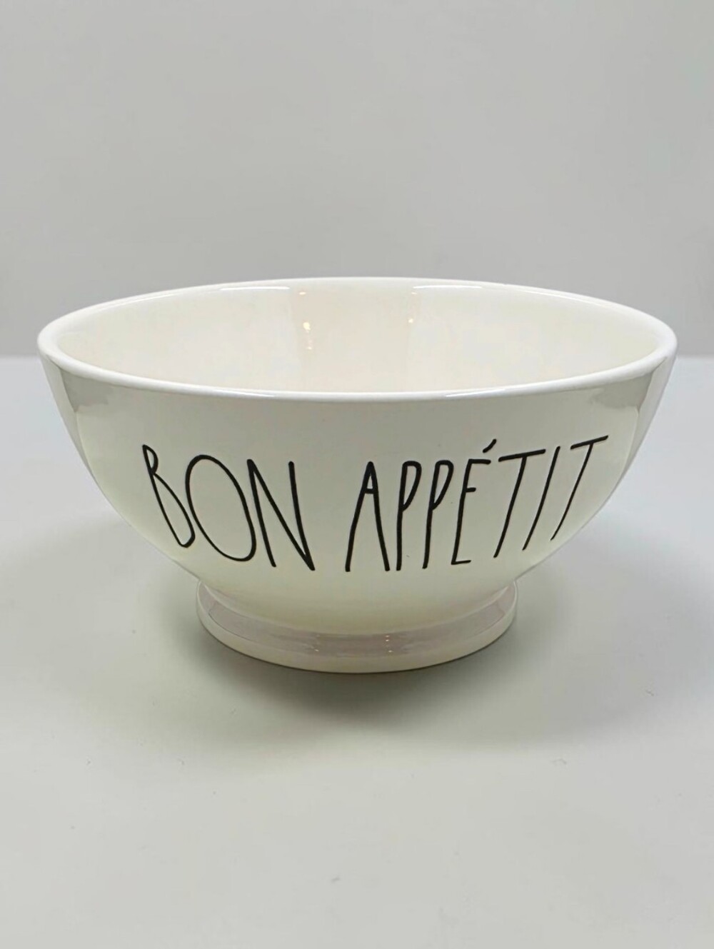 Magenta Rae Dunn BON APPETIT All Purpose Bowl Glazed Ceramic Artisan Collection